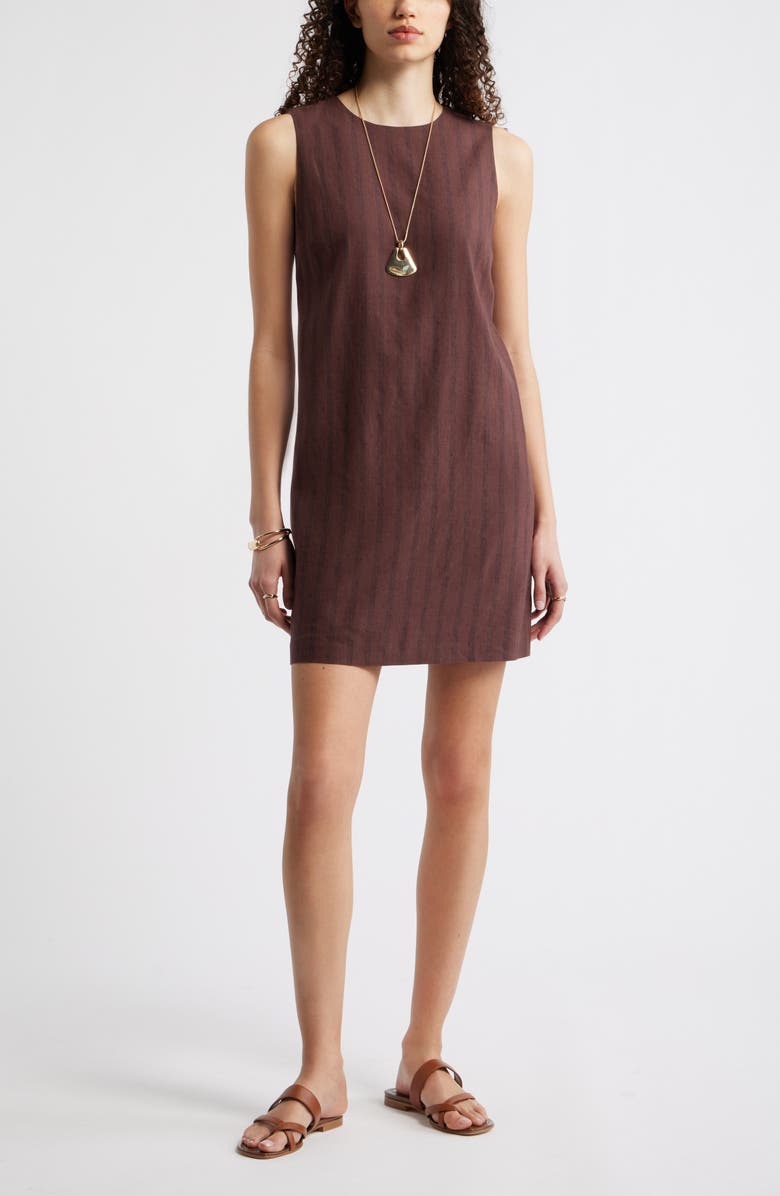 Sleeveless Linen Blend Minidress