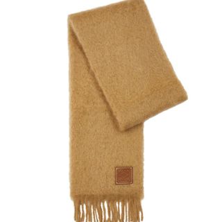 camel mohair blend scarf