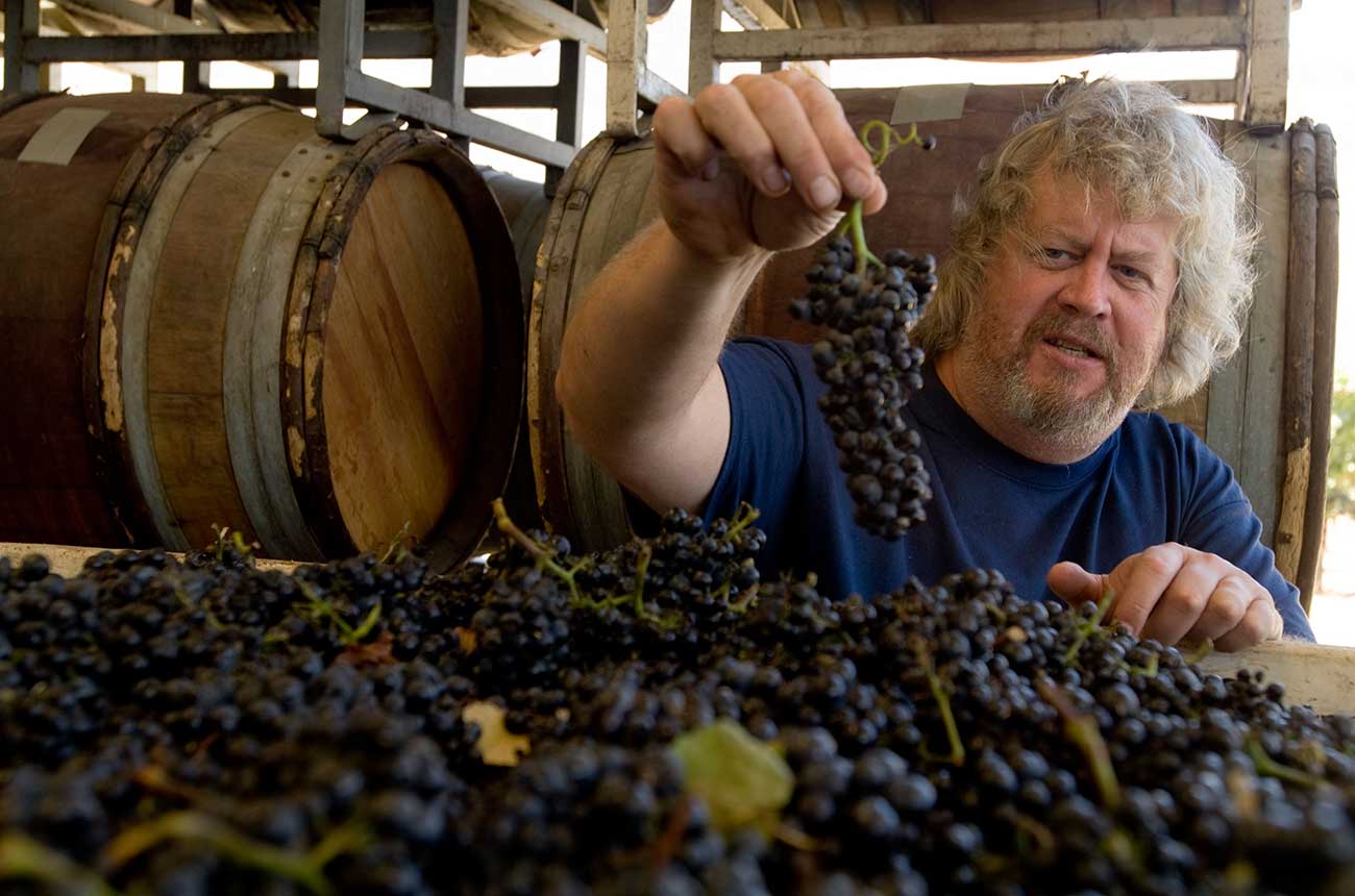 Jim Clendenen at Au Bon Climat in Santa Maria Valley, California.