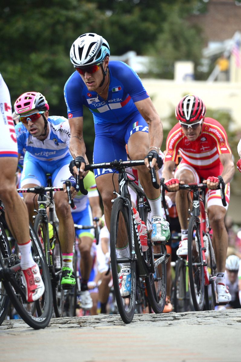 Matteo Trentin (Italy) climbing
