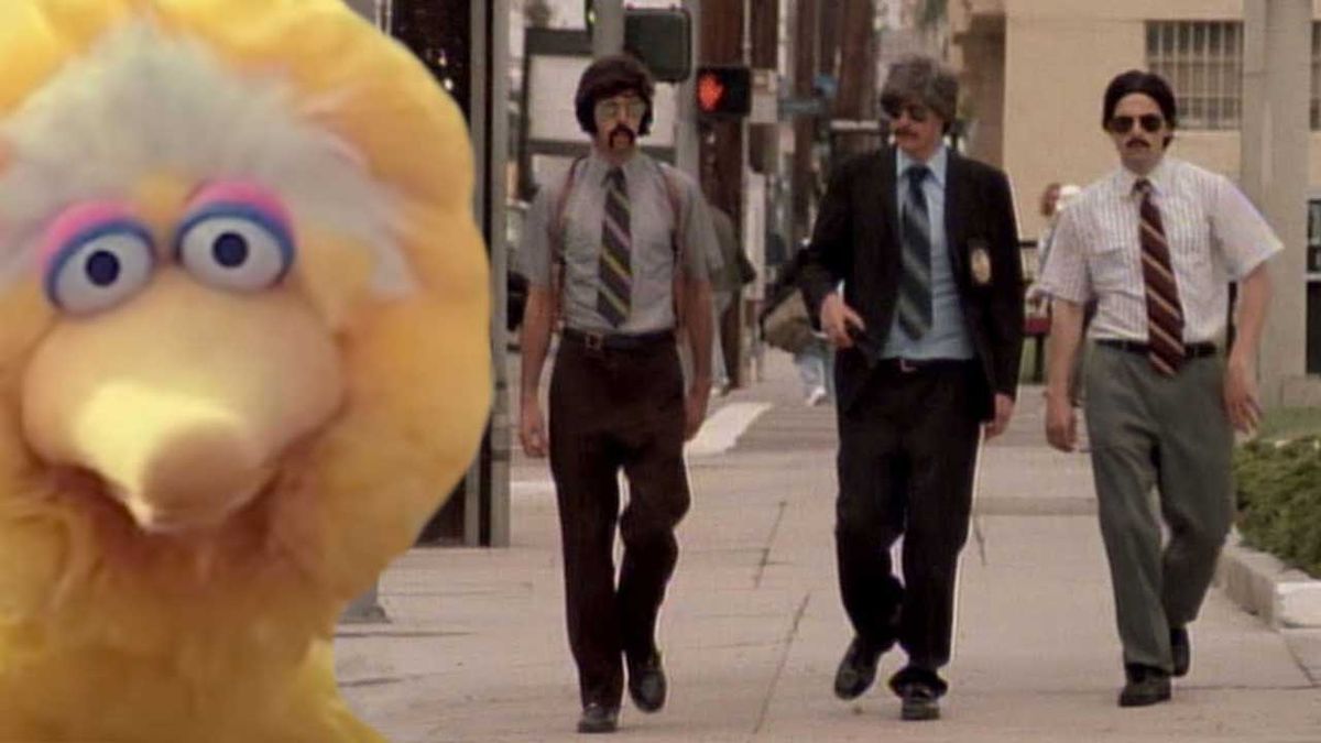 Bird Bird superimposed on a frame from the Beastie Boys&#039; Sabotage video 