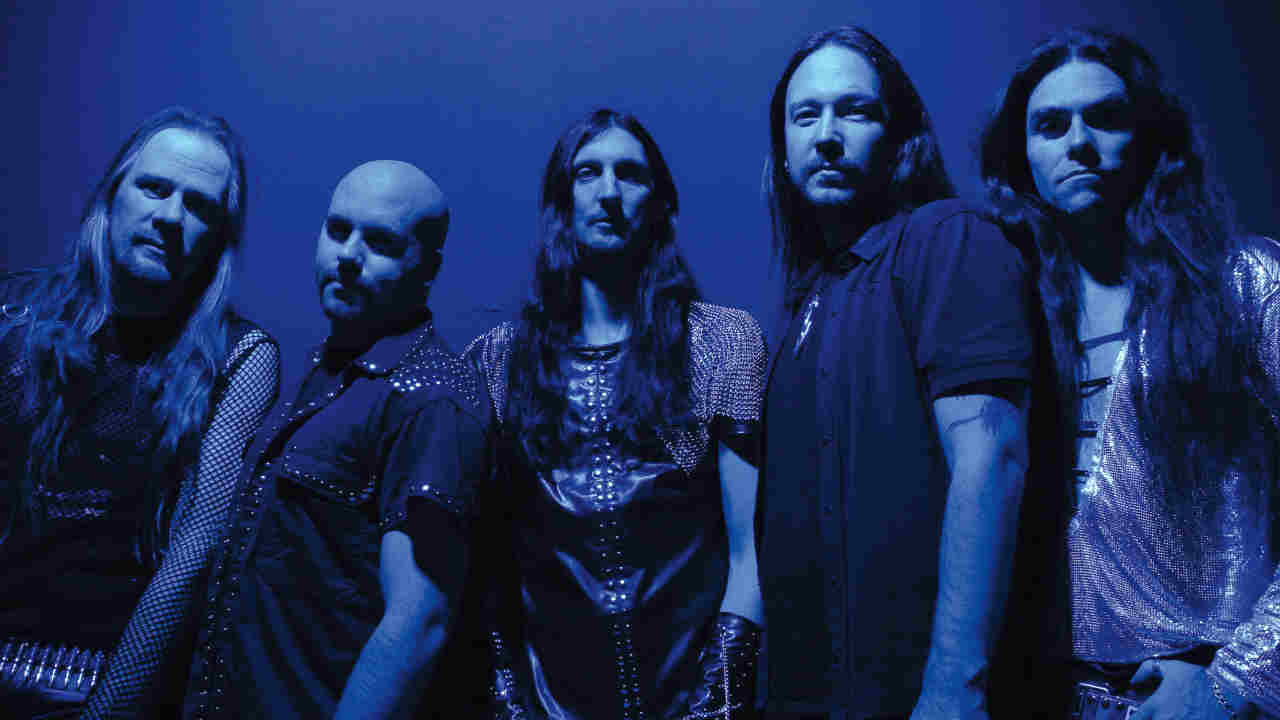Hammerfall posing for a photograph in the 2000s