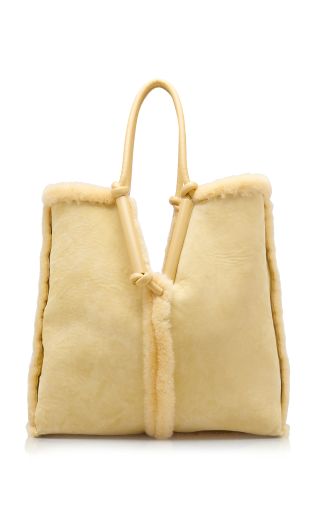 Reversible Oversized Shearling Tote Bag