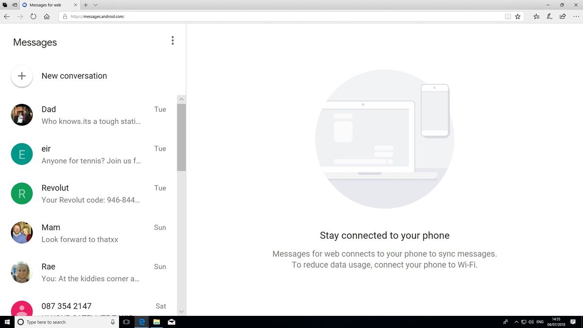 How To Get Android Messages On PC | TechRadar