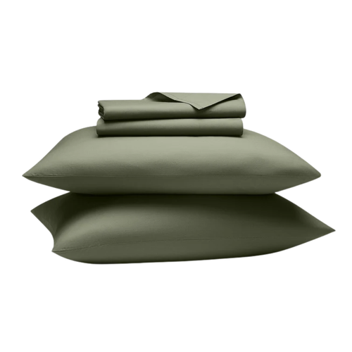 Classic Percale Core Sheet Set in Fresh Moss