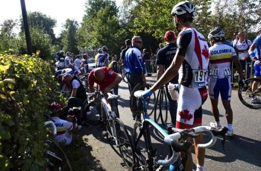 Canada's Michael Barry was dealyed in the crash
