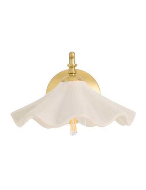 Bobbi Wavy Ceramic Sconce