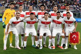 Turkey Euro 2024 squad Players of Turkey pose for a team photo during a friendly football match between Italy and Turkey. Italy and Turkey drew 0-0. (Photo by Andrea Staccioli/Insidefoto/LightRocket via Getty Images)