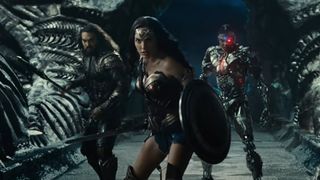 Aquaman, Wonder Woman, and Cyborg in Justice League