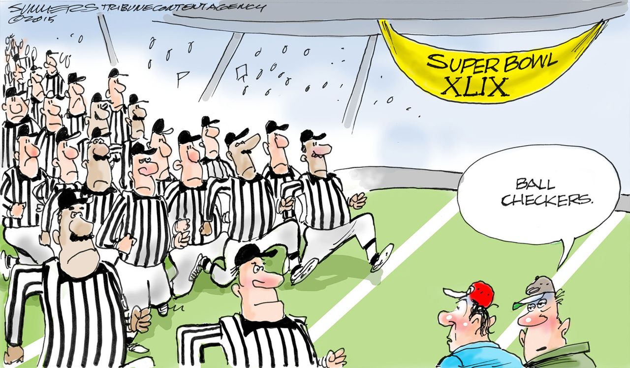 Editorial cartoon U.S. sports NFL Superbowl