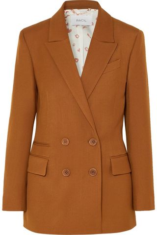Archie Double-Breasted Crepe Blazer