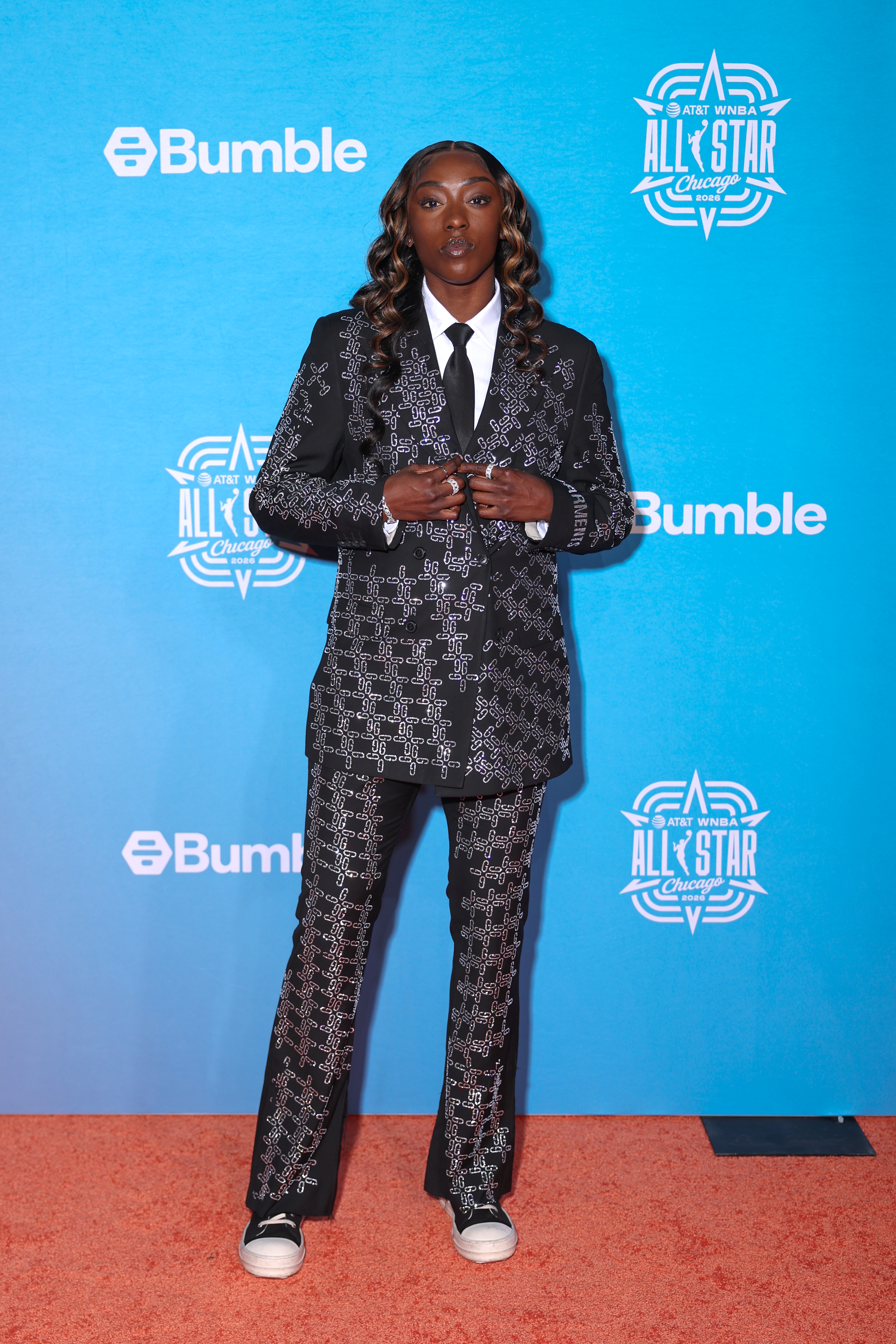 Kahleah Cooper's red carpet look at the 2026 WNBA All-Star Weekend