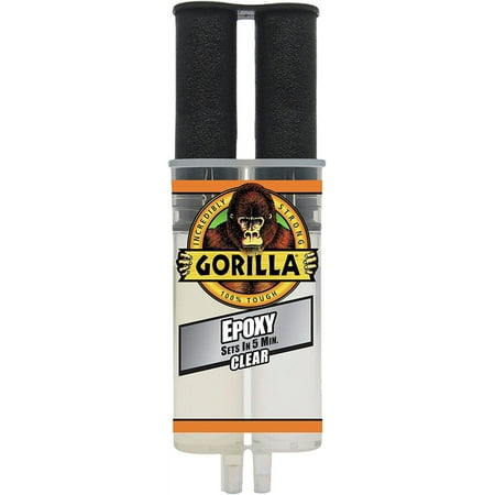 Gorilla Glue Bond Steel, Aluminum, Glass, Wood, Ceramic, Tile and Most Plastics Clear Epoxy Syringes, 0.85fl Oz