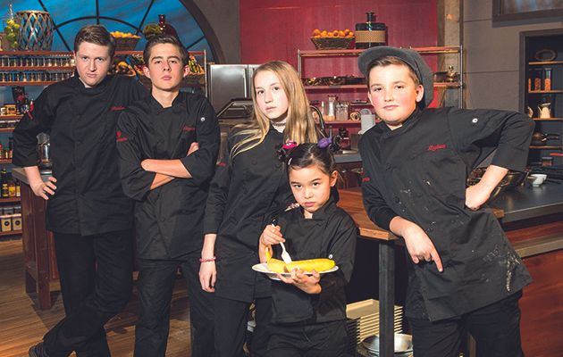 Five junior chefs are up against adult professional chefs