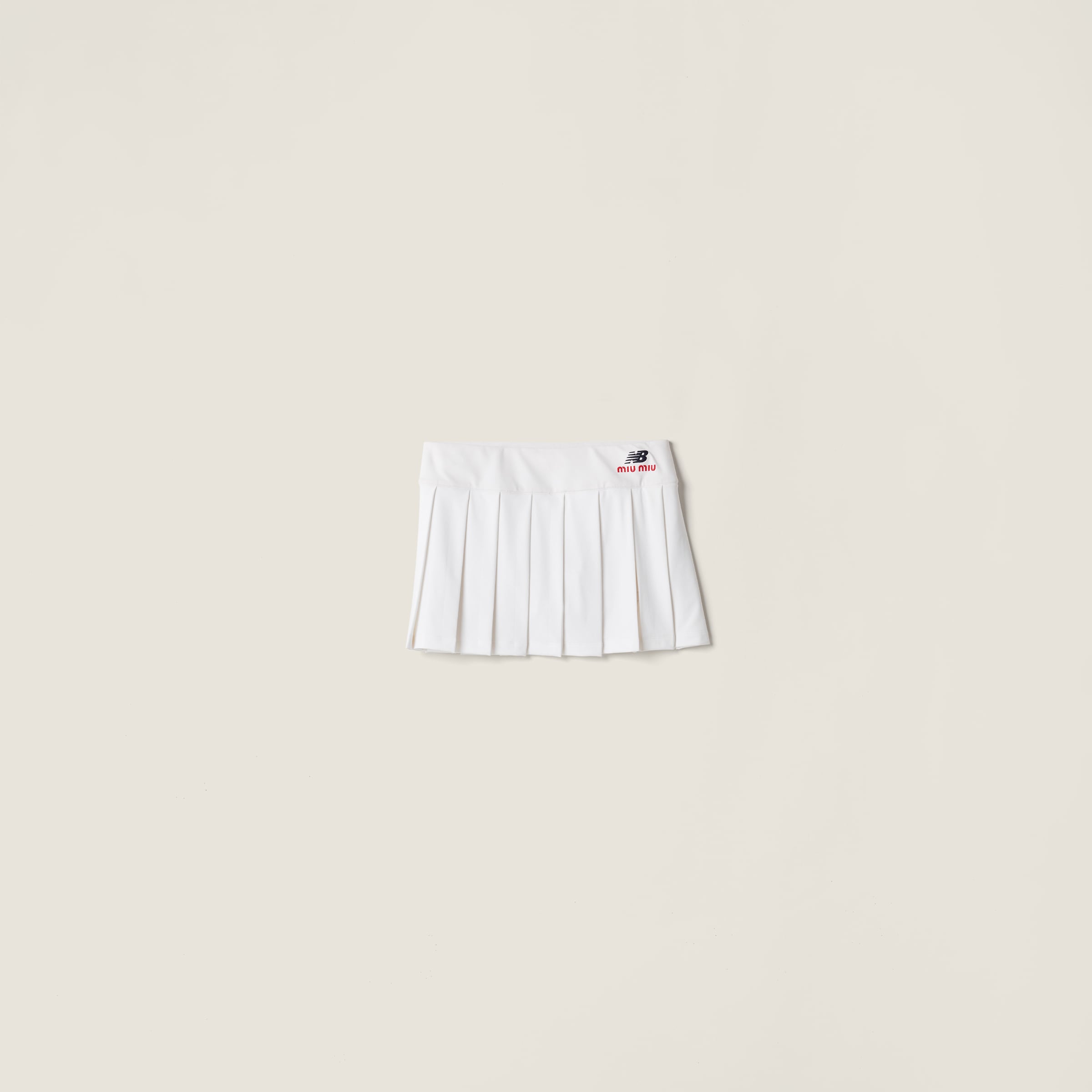 Pleated Stretch Jersey Skirt