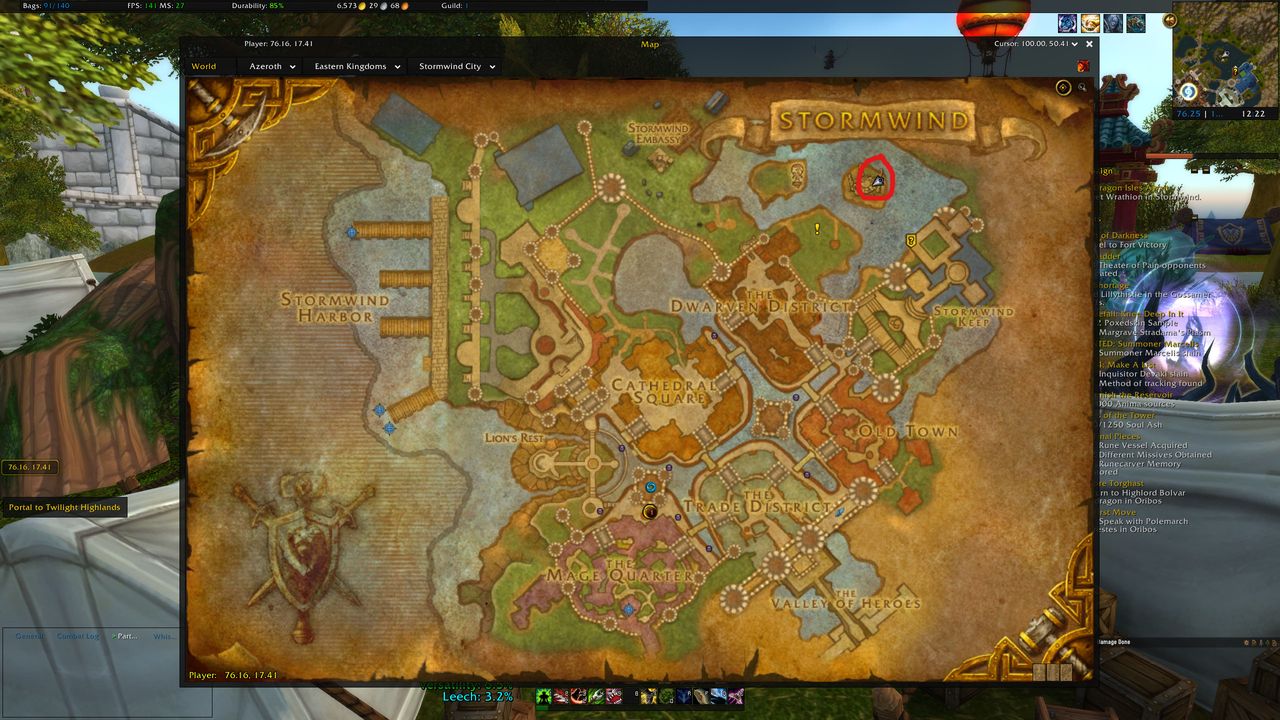 WoW timewalking vendor location