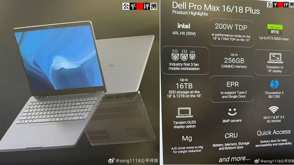 Dell Pro Max 18 Plus: Powerful Workstation Laptop Leaked