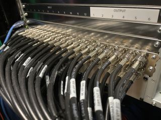 Canare wires and cables, displayed neatly in a Pro AV rack here, are what's behind a ministry broadcast.