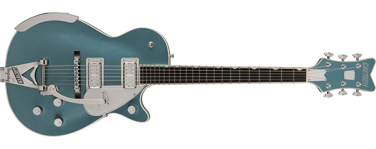 Gretsch G6134T-140 LTD 140th Double Platinum Penguin w/Bigsby in Two-Tone Stone Platinum over Pure Platinum