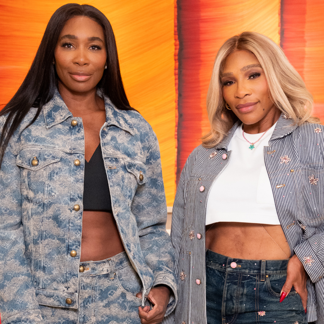Venus and Serena Williams attended a Louis Vuitton Palm Beach store opening event in matching denim looks
