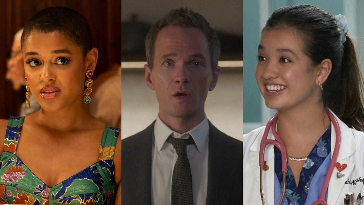 From left to right: Jordan Alexander in Gossip Girl, Neil Patrick Harris in Uncoupled and Elizabeth Lee in Doogie Kamealoha, M.D. 