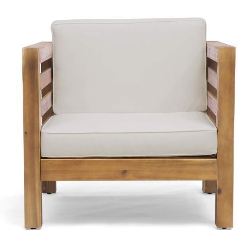 Great Deal Furniture Louise Outdoor Acacia Wood Club Chair