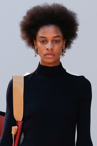 Natural afro hair In the Céline show, Autumn Winter 2015