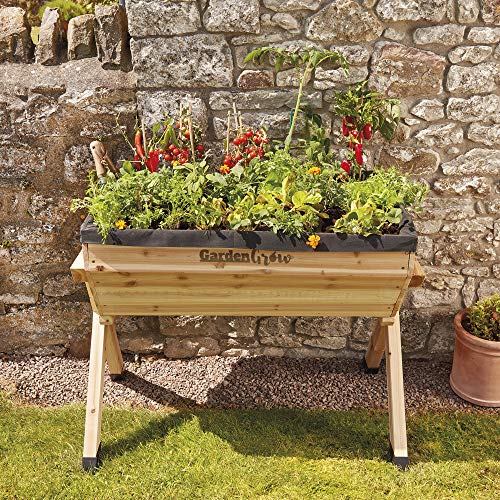 Garden Grow Raised Vegetable Planter Outdoor Large Wooden Flower Bed Box for Plants & Vegetables (medium Vegetable Planter)