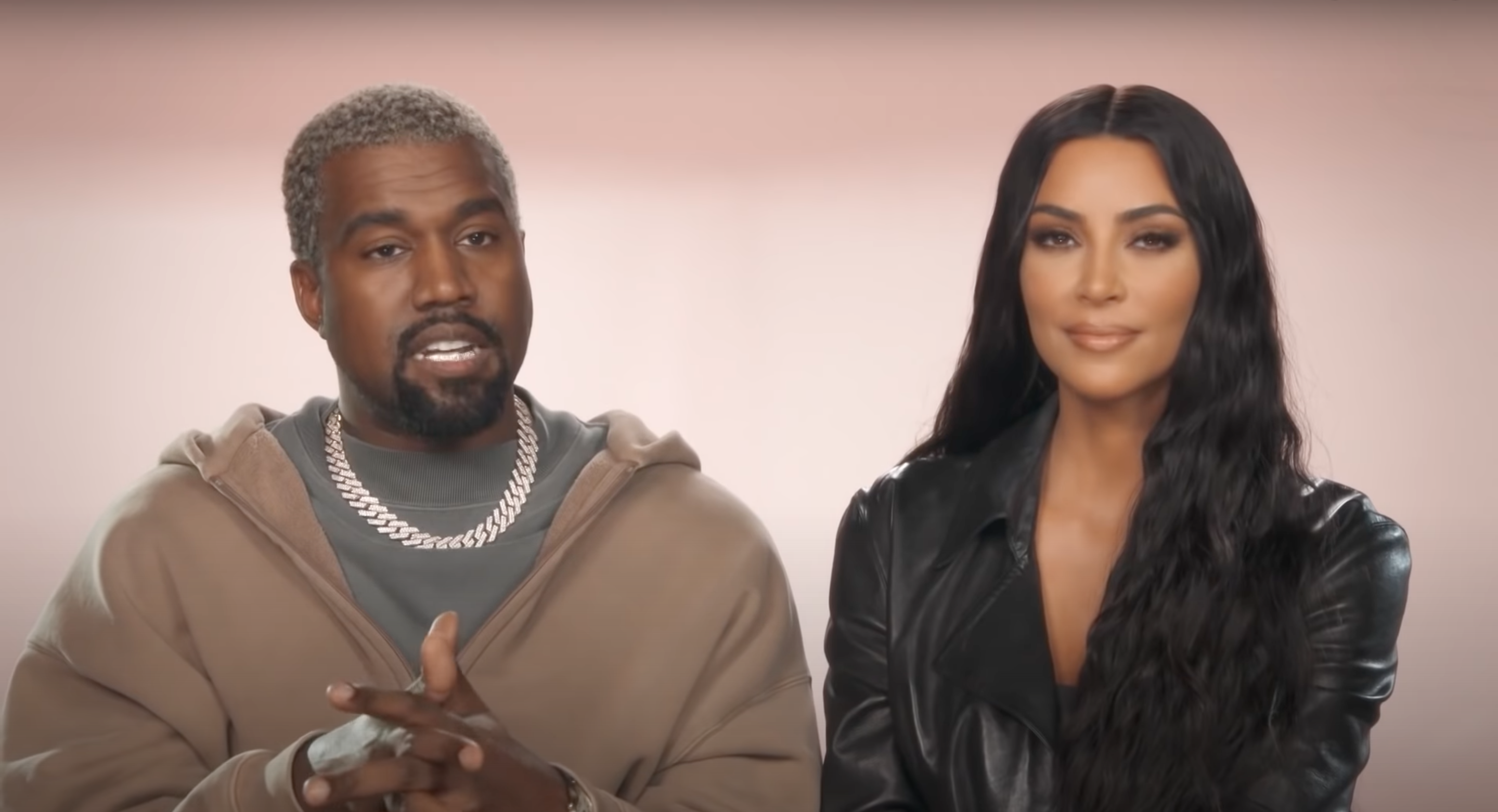 Screenshot of Kanye West and Kim Kardashian from an episode of Keeping Up With The Kardashians.