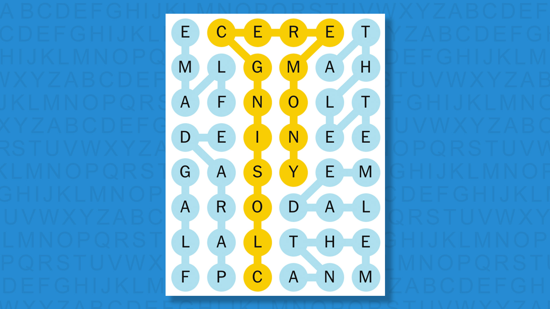 NYT Strands answers for game 721 on a blue background