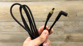 Elgato Prompter USB-C cable in hand