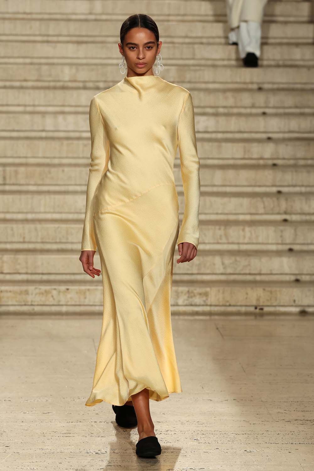 on the runway at London Fashion Week AW23