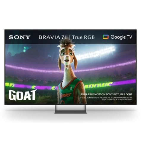 Sony Bravia 7 Ii True Rgb 50 Inch Tv, 4k Smart Tv (google Tv), Rgb Led, Xr Processor With Ai Technology, 120hz Television With Dolby Vision/atmos, Ps5 Compatibility, 50xr75m2, 2026 Model