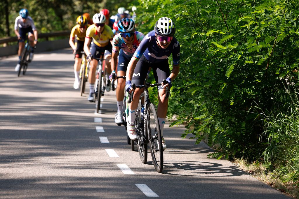 VALKENBURG NETHERLANDS SEPTEMBER 09 Annemiek Van Vleuten of The Netherlands and Movistar Team attacks during the 25th Simac Ladies Tour 2023 Stage 4 a 1316km stage from Valkenburg to Valkenburg UCIWWT on September 09 2023 in Valkenburg Netherlands Photo by Bas CzerwinskiGetty Images