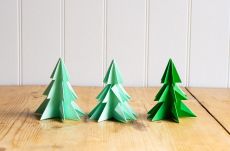 Homemade Origami Christmas trees