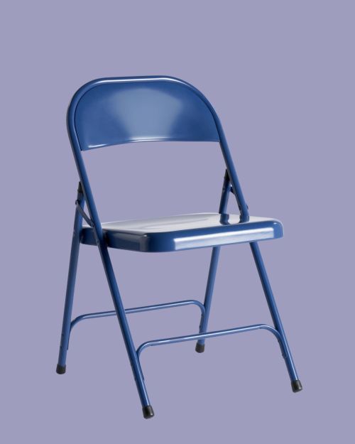 Macadam Metal Folding Chair in Blue
