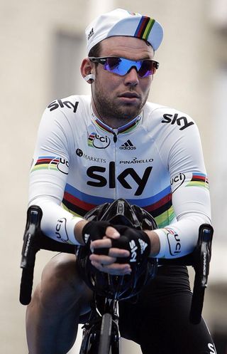 World champion Mark Cavendish (Team Sky) at the start