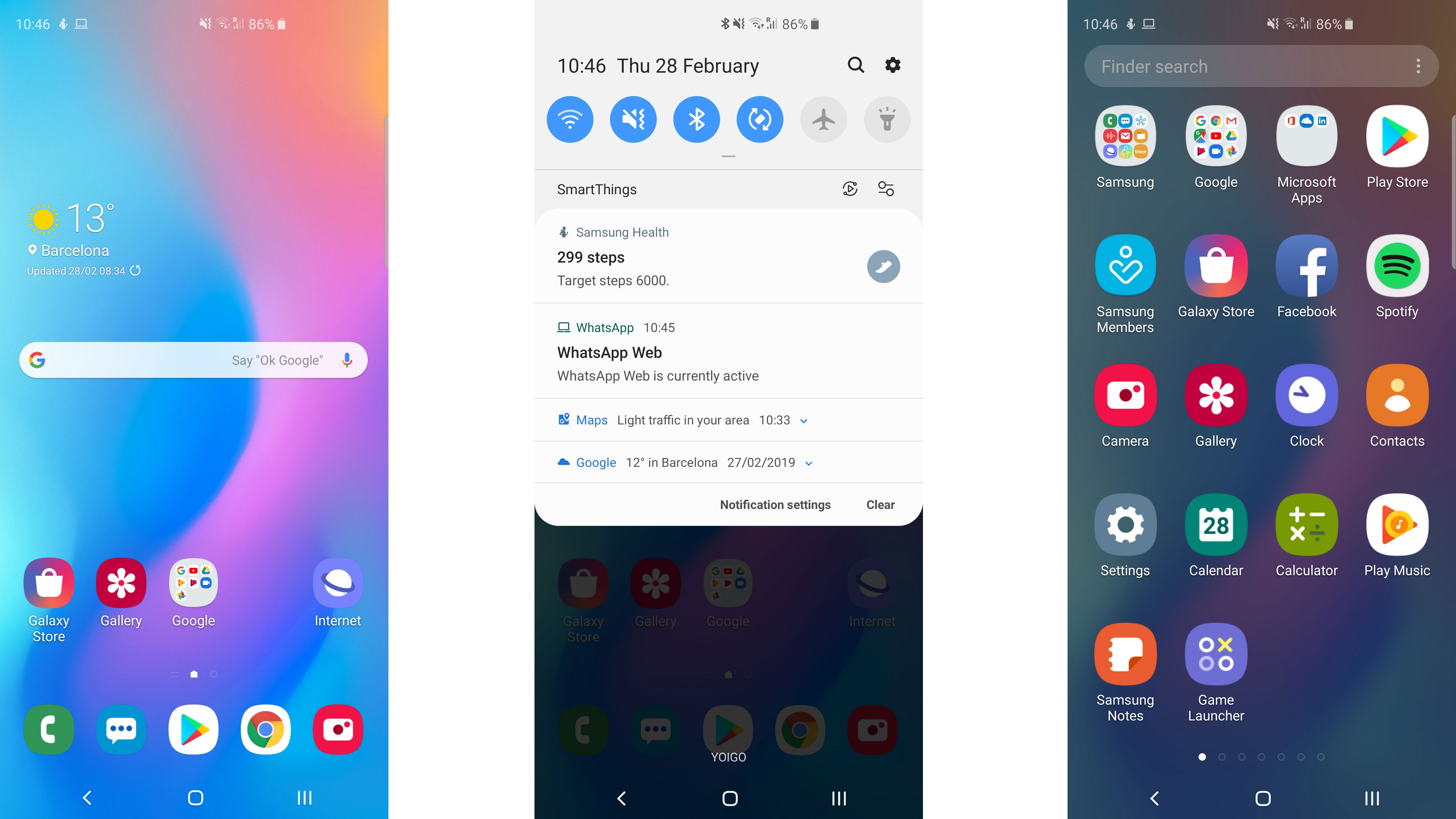 Samsungs One UI rent og pent. Bilde: TechRadar