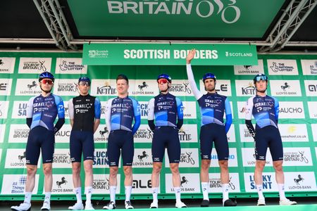 Israel - Premier Tech team sign on presentation at the Tour of Britain 2024