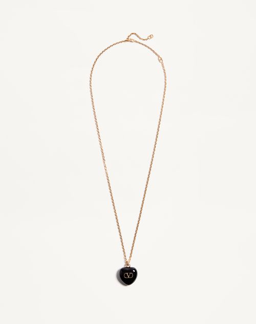 Coeur Royal Necklace in Metal and Enamel