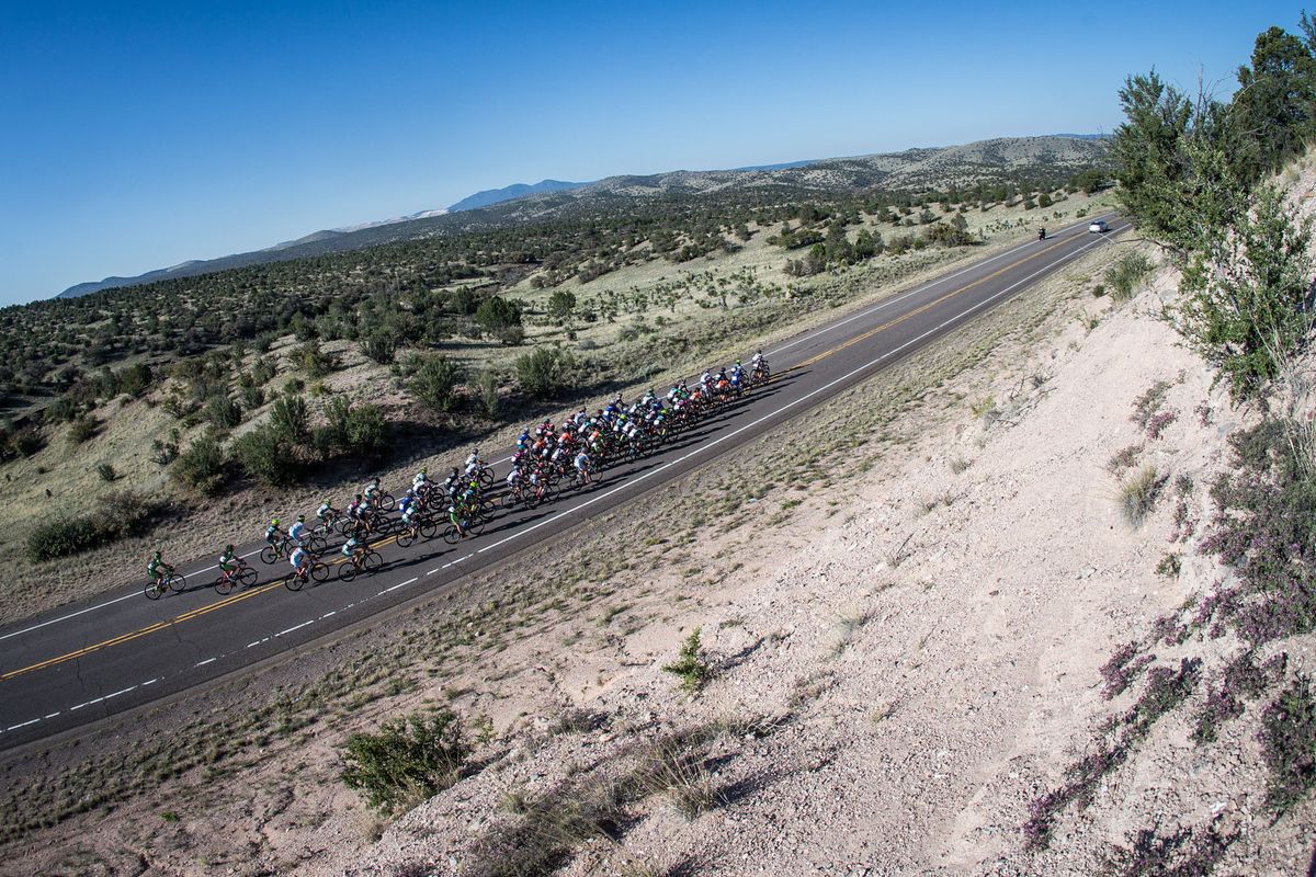 The peloton stayed together for most of today's race during stage 1 at Tour of the Gila