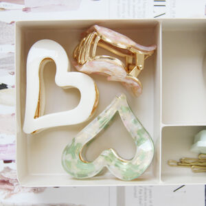 Resin Heart Hair Claw