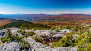 Autumn Mountain Landscape, Mount Hunger, Waterbury, Vermont