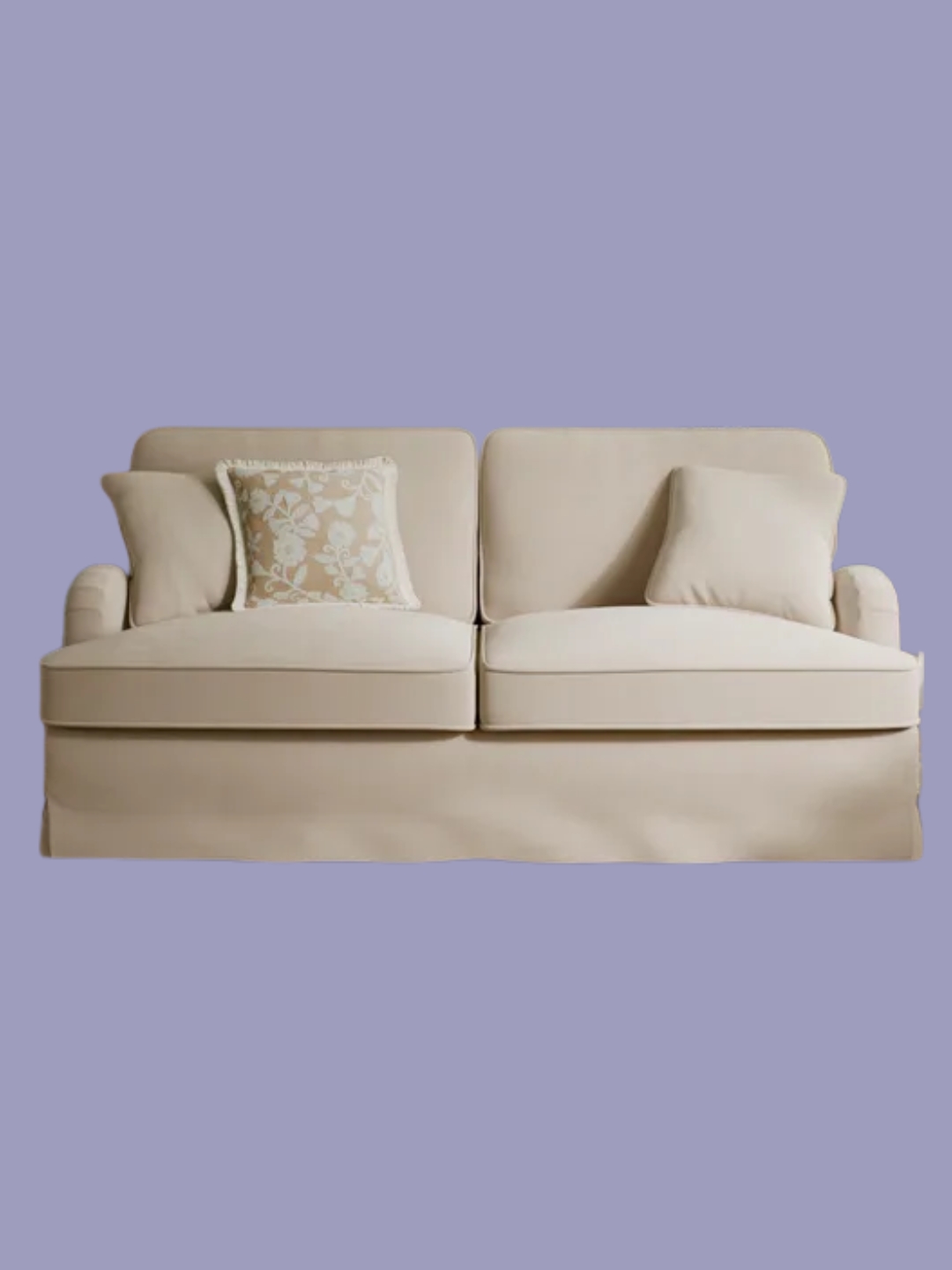 Dunelm, Beatrice Ii Faux Linen Fixed Loose Cover 3 Seater Sofa