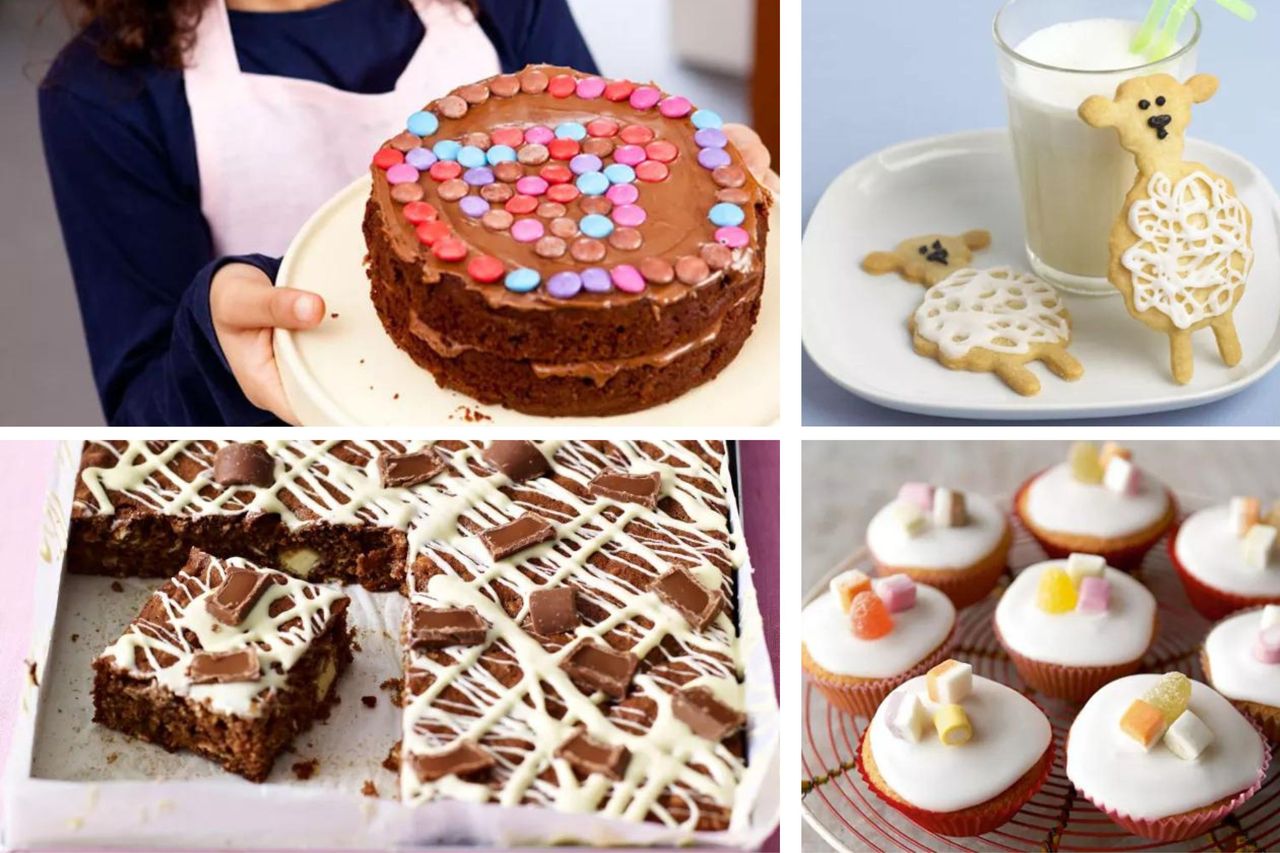 A selection of the best baking recipes for kids including Smarties cake and Mary Berry&#039;s iced fairy cakes