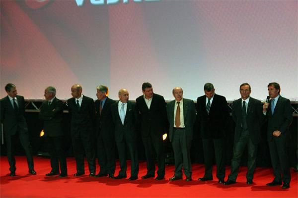Many past stars and Vuelta winners were brought out on stage, including Hinault, Soler and Delgado.