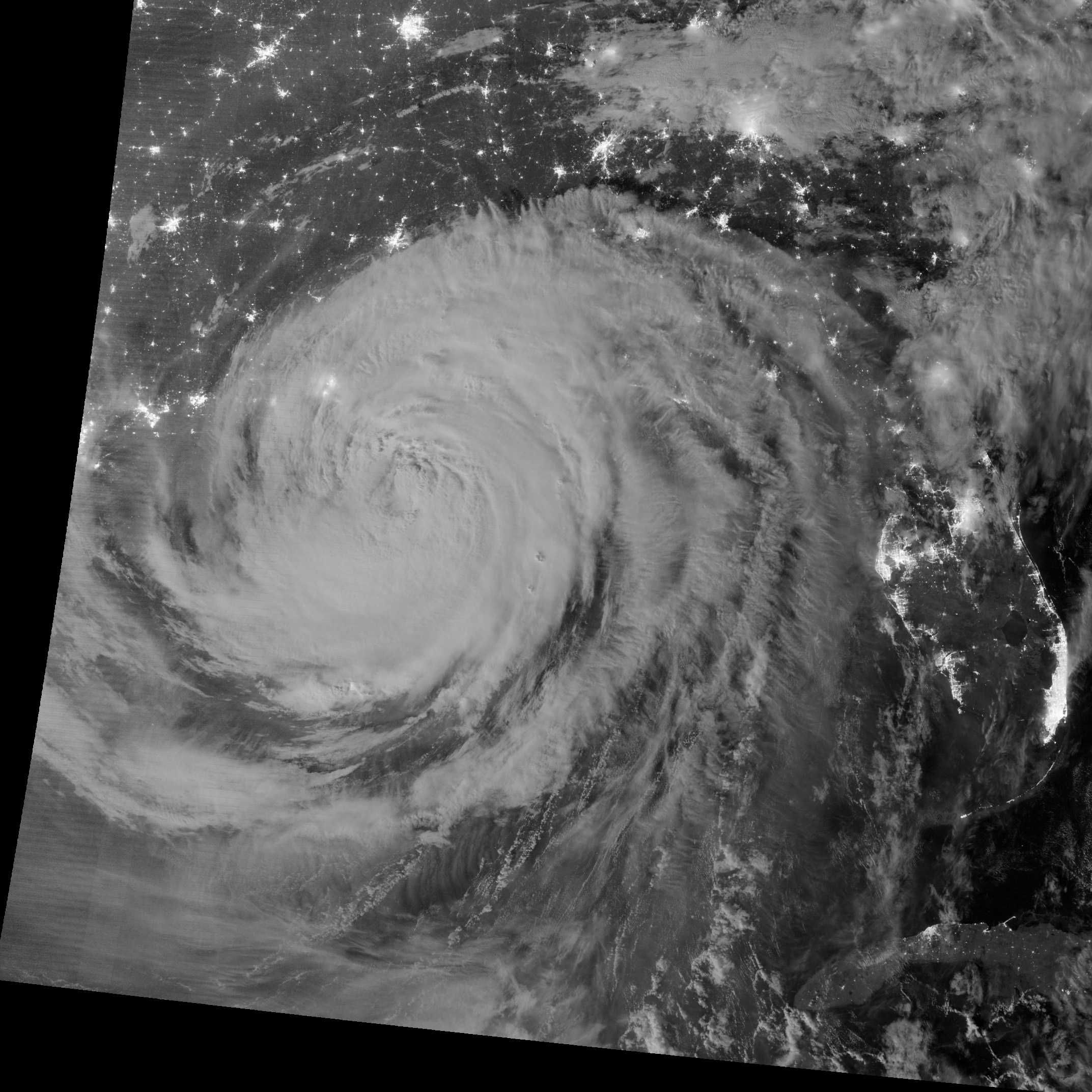 Hurricane Isaac at Night 1920