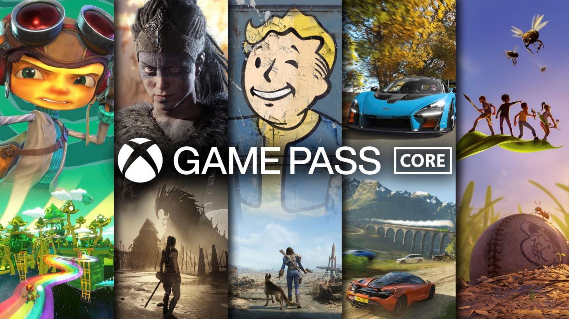 Imagen de héroe del banner de Xbox Game Pass Core