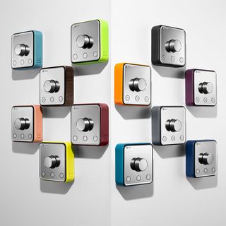 multi coloured hive thermostat with sleek design
