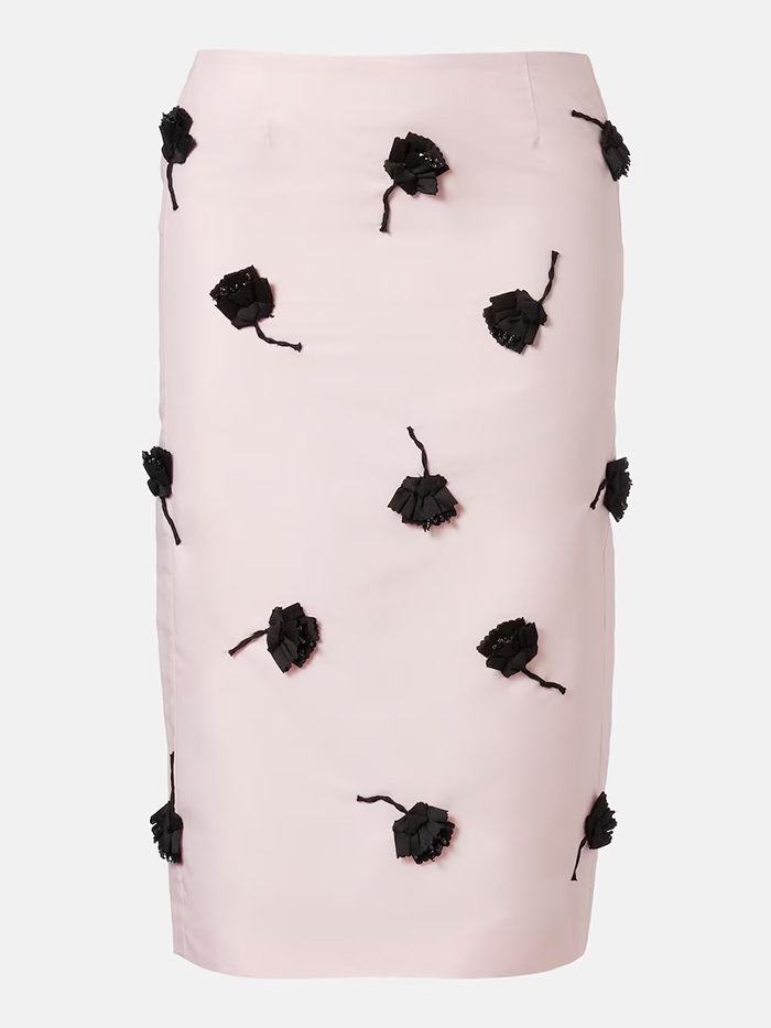 Shushu/Tong, Floral-Appliqu&amp;eacute; Pencil Skirt